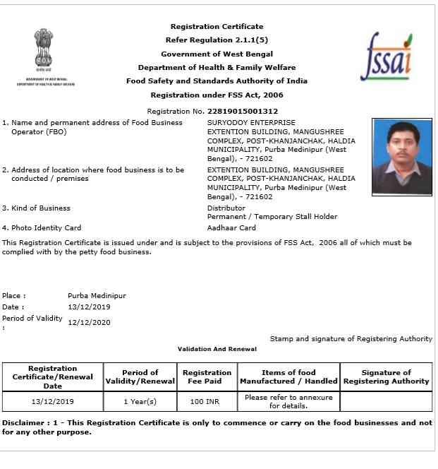 FSSAI/FoSCoS Food License Online Registration in Delhi